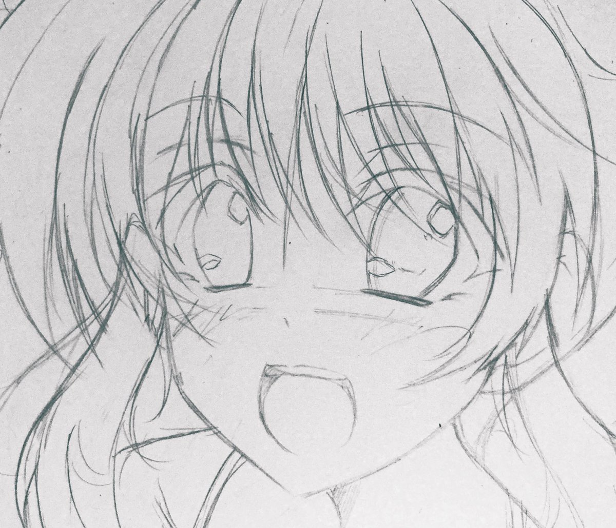 時間が足りないと言っておきながら
なのはちゃんの顔、全部描き直し
やっちゃいましたw

起きたらペン入れから塗りまでするぞ‼️
完成上げるは当日だけどね(*'∀`) 