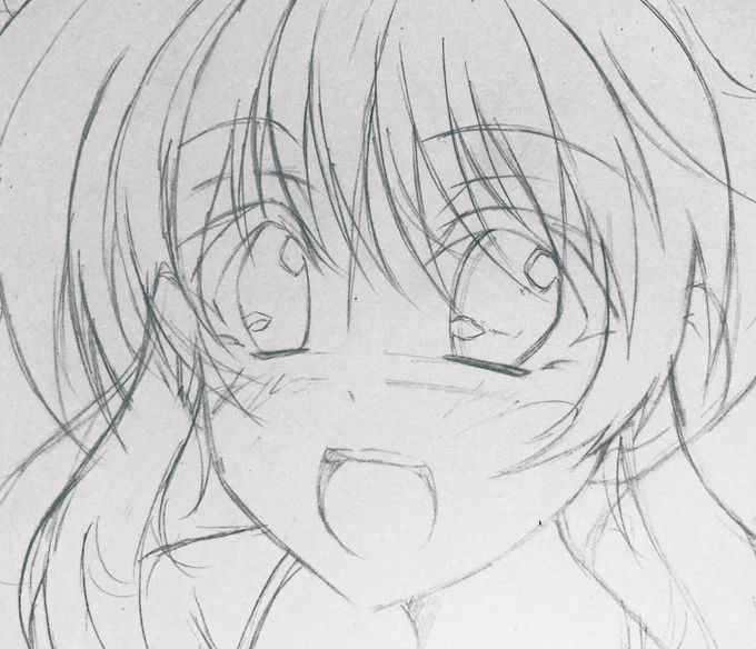 時間が足りないと言っておきながら
なのはちゃんの顔、全部描き直し
やっちゃいましたw

起きたらペン入れから塗りまでするぞ‼️
完成上げるは当日だけどね(*'∀`) 