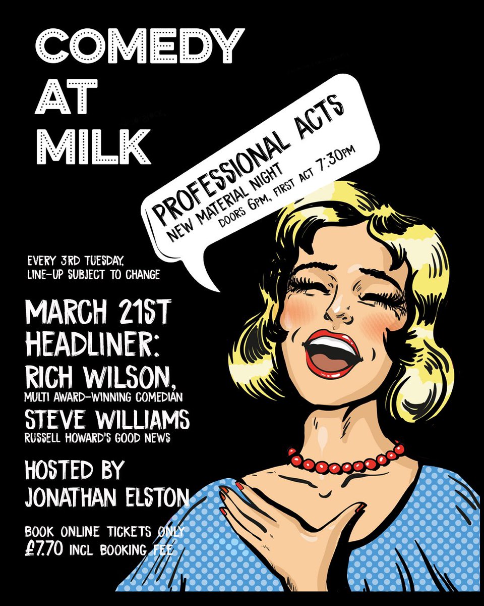 Comedy at Milk tweet media