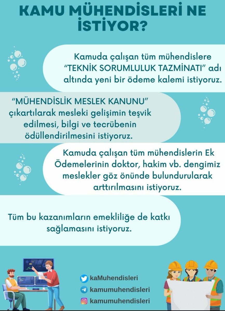 #TorbadanKamuMuhendisine
Kamu mühendislerinin maaşları maiyetinde çalışan işçi maaşlarından daha düşük kalmıştır. 
#KaMUhendisiZamTalebi
#KamuMuhendisiTorbaya 
#KaMUhendisleri