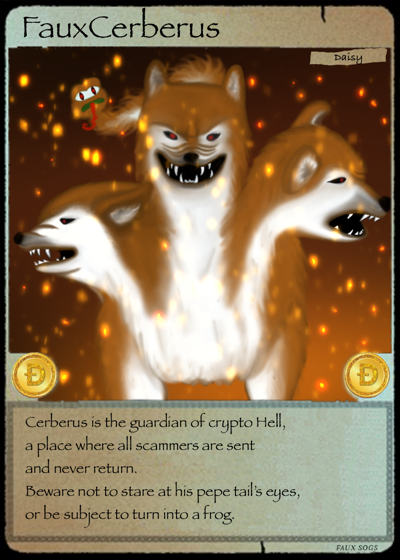 FAUXSOGS's tweet photo. Series 8 Card 12
FAUXCERBERUS
Artist: Daisy @animalsnotenshi
Issuance: 80 https://t.co/Fq7HKUjpov