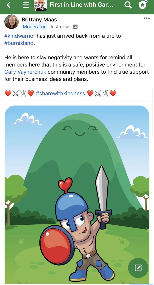 bmaas287's tweet image. Let’s fucking gooo #kindwarrior has agreed to defend @garyvee #firstinline community! Thank you @veefriends    ❤️⚔️🤺❤️
