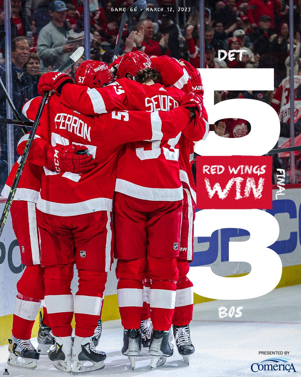 DetroitRedWings's tweet photo. Nothing suspect about this W! #LGRW https://t.co/JPNhv2Dmk8