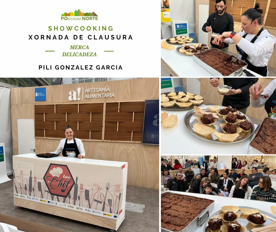 🤗 Despedimos o primeiro mercado de #artesaniaalimentaria con outro showcooking do Eurochef Project a cargo de Pili de Restaurante A Cunca 😋  

#artesania #AGADER #Galiciacalidade #Eurochef   #acunca #AGACAL #gdrponorte #gdr #alimentacion  #mercado #MercaDelicadeza #LALIN