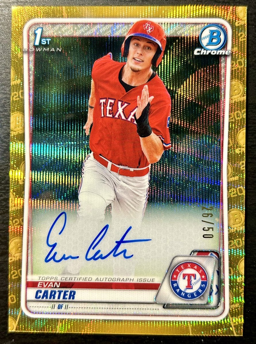 CardsNico's tweet photo. @Elliott0924 @davisdugout carter gold wave (print lines) $550
stowers $265
yasser $350
cantillo $100 https://t.co/R5JPxviRMy
