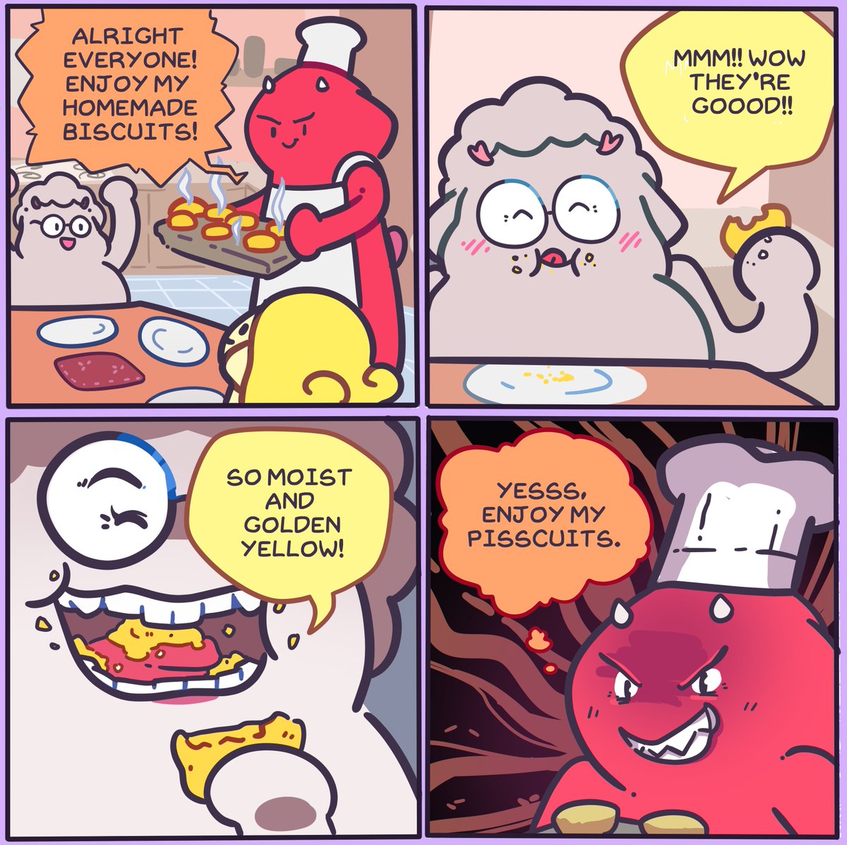 PlumNights's tweet image. drew a new comic! 
Leave a like if you've ever made this recipe before~ 
#comicstrip #funnycomic