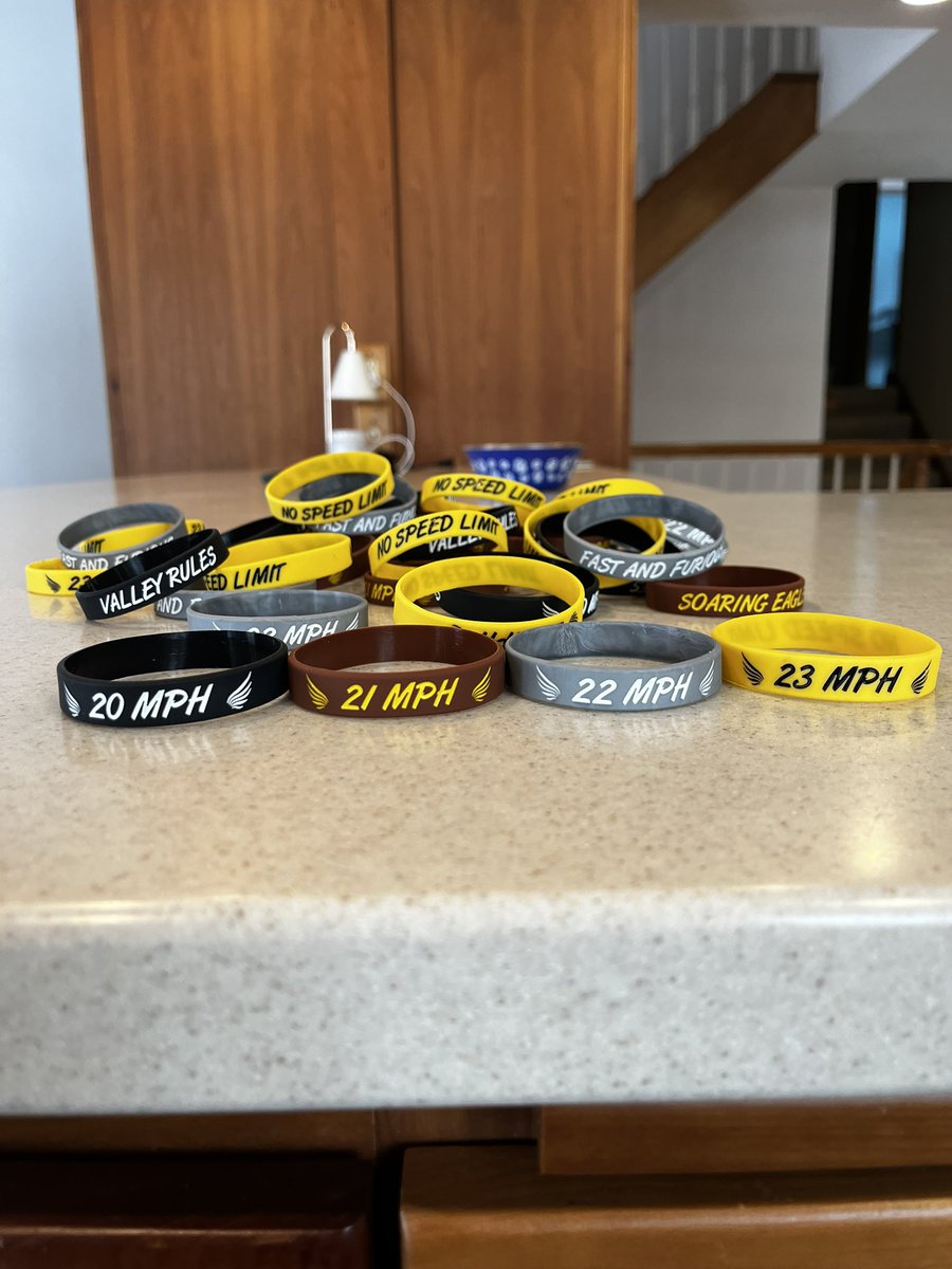 Day 1 of Track tomorrow! Getting ready for athletic testing and the first chance for sprinters to earn a wristband for their 10m Fly. Can’t wait to get started! #ValleyRules