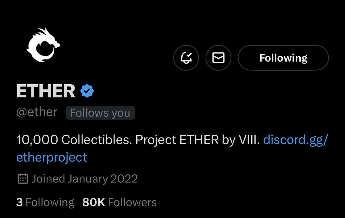 Ether hit 80k followers! Thank you to each and every one of you for your support and we’re grateful to have you with us on this journey. We grow together 🫡