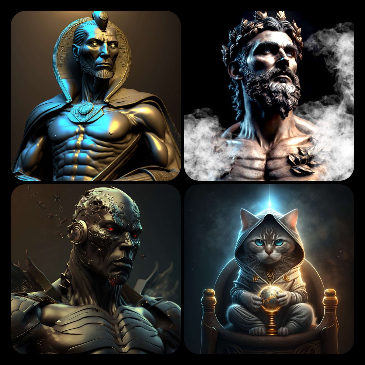 HouseofCubesNFT's tweet photo. 🔥 Meet the Creator Paragons - the Architects of the Paragon Races and the universe's caretakers. 
👽 With immense power and wisdom, they guide and protect from the shadows. 

Congrats to @manos022, @ge70dac, @iosif_mazilu &amp; Stefkot 👏
#Paragons #Creators #VIP #HOC #NFT #MVX https://t.co/iWzPc6VwY3