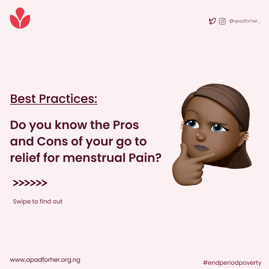 apadforher's tweet photo. It's totally okay to take pain killers if you feel pains during your period but it is important to know the side effects. 👇👇👇👇
#APFH
#Menstrualhealth
#Mestrualcramps
#Menstrualtips
#menstrualhygiene https://t.co/x9nzABIzu9