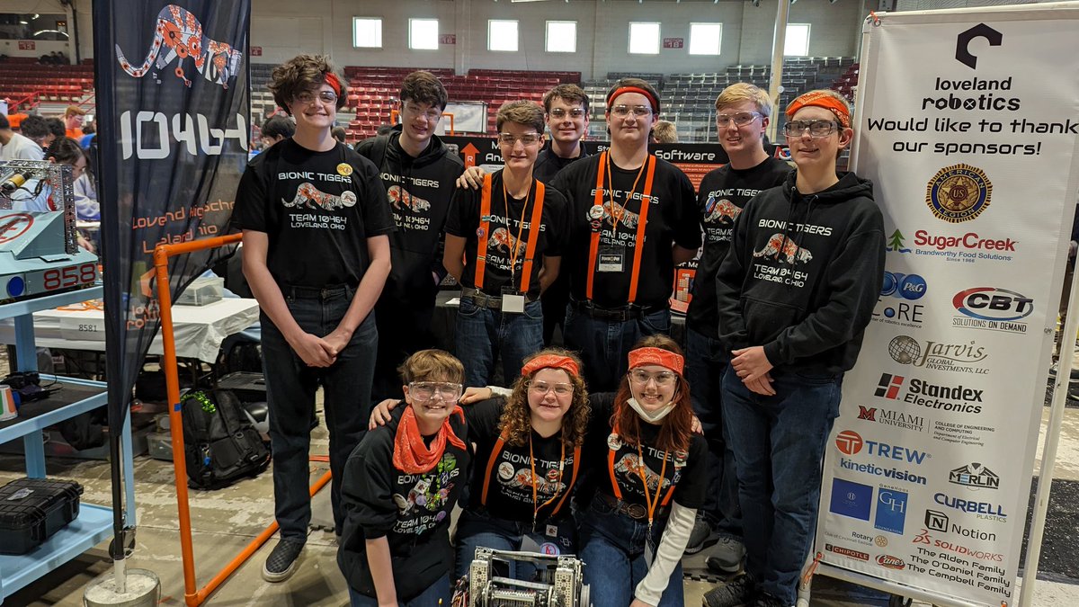 LRobotBoosters's tweet image. Congratulations to Loveland FTC teams @Robotics5040 and @BionicTigersFTC who competed with 35 other teams in the Ohio FTC Championship Saturday! Team 5040 was the first pick of the finalist alliance and won the Control Award, and Team 10464 was 3rd place for the Think Award!