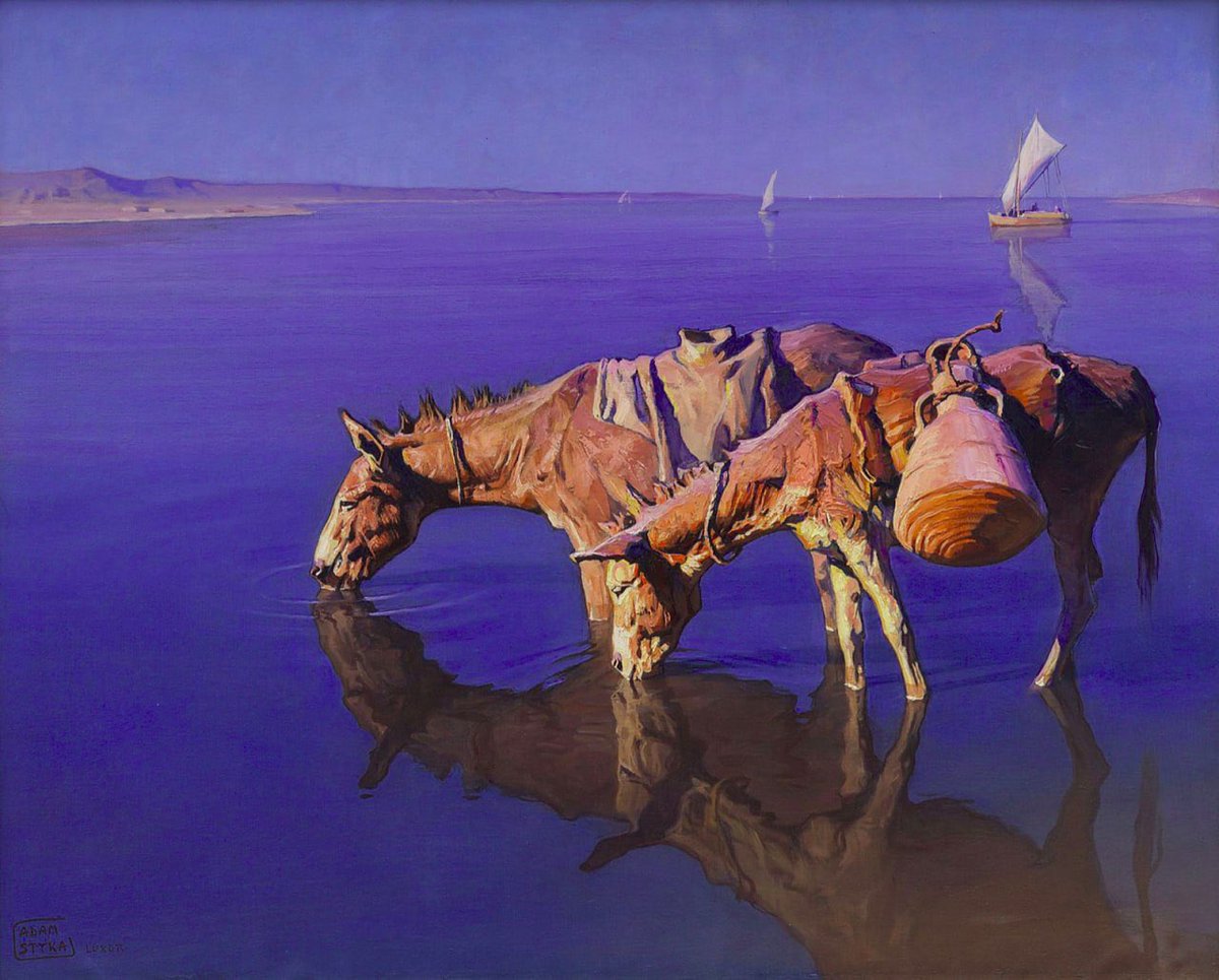 abderoud's tweet photo. "Nile at Luxor", 1929 by #AdamStyka
(1890-1959).
#art #painting #gallery #paintinglovers #PL #IFB https://t.co/un8baJ8oSB