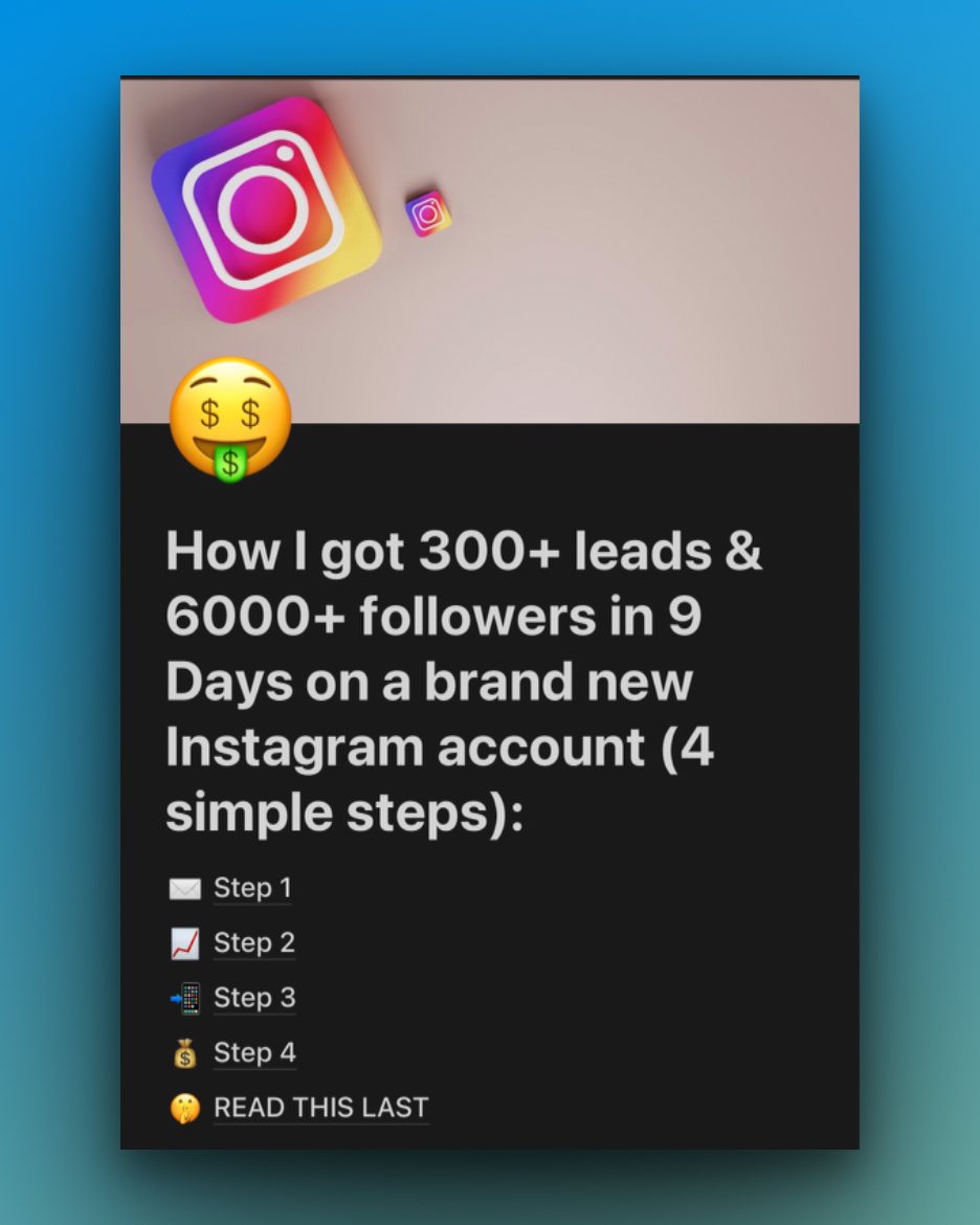 theshahkunal's tweet image. I got 300+ inbound leads and 6000+ followers on a brand new Instagram account in 9 days 

It&apos;s a 4 step process

I&apos;ve created a FREE GUIDE with these 4 simple to follow steps 

Want it?

Comment &quot;GUIDE&quot; and like this tweet 

And I will DM it to you

(Must be following)