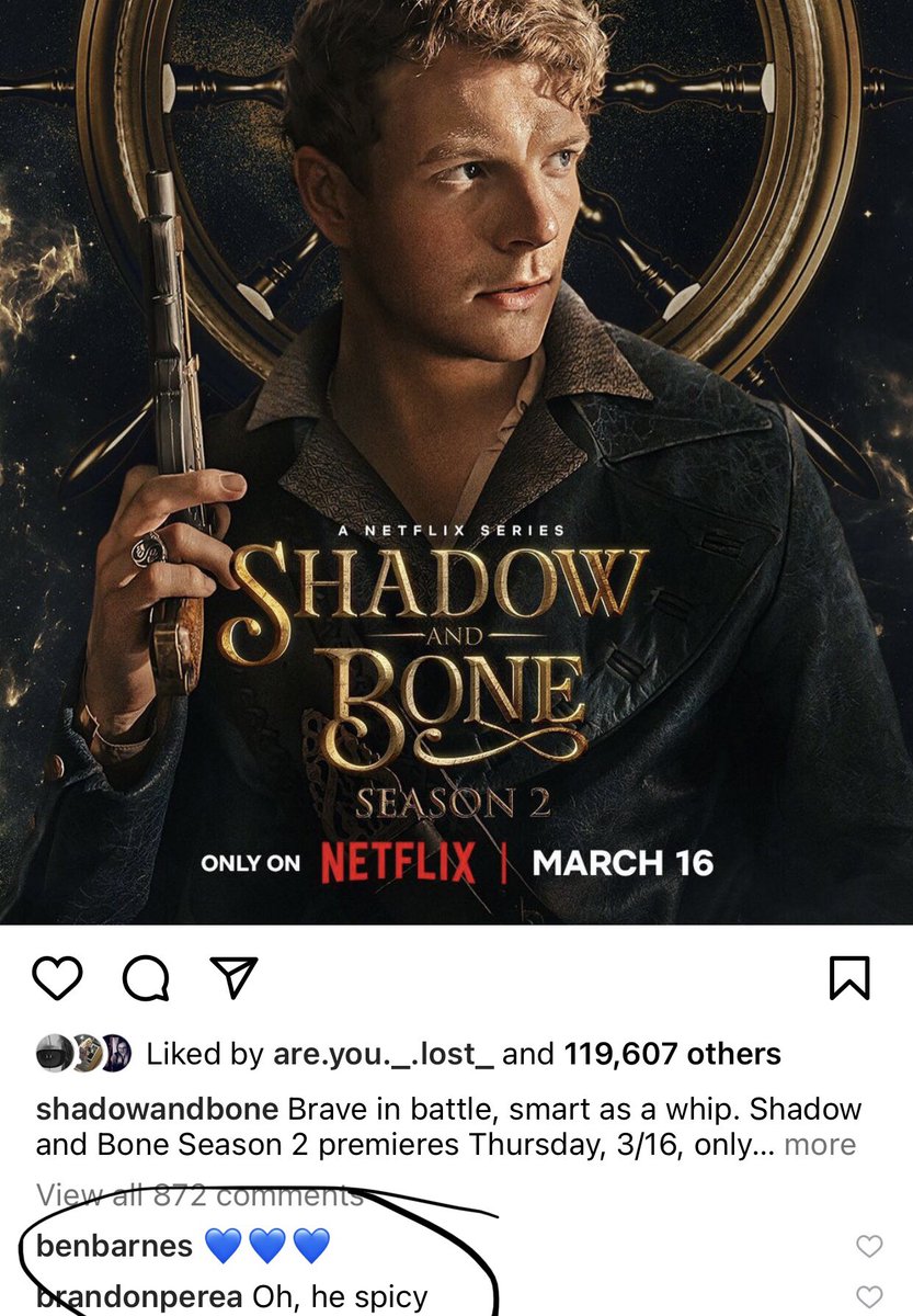 bingetowntv's tweet photo. Living for #TheOA connection in the comments @BrandonPerea #ShadowAndBone https://t.co/ihHHYPKGjV