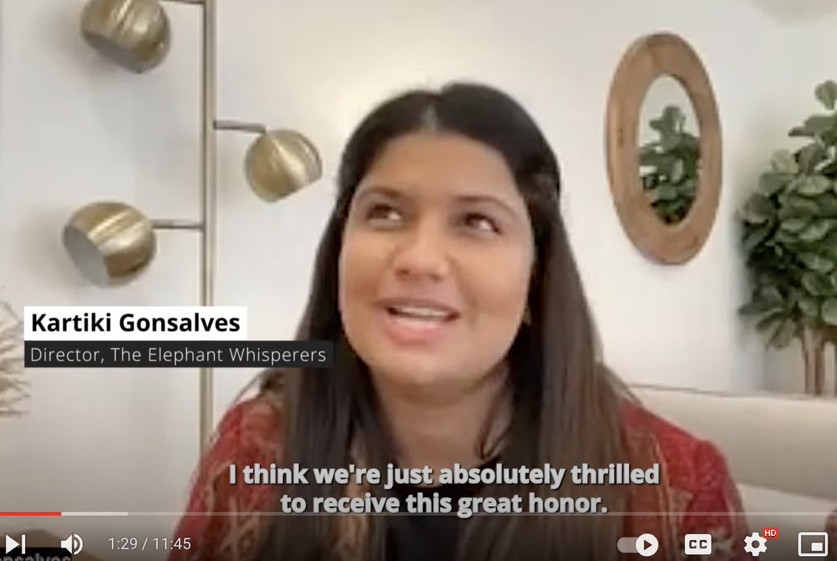 Our <a href="/romi_castagnino/">Romi Castagnino</a> spoke with director Kartiki Gonsalves/<a href="/EarthSpectrum/">Kartiki Gonsalves</a> about her film "The Elephant Whisperers" which is nominated for the #oscars tonight

Learn more about her process and the #indigenous couple rearing these orphaned elephants here: