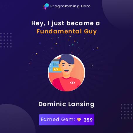 Niclans's tweet image. Just got a fundamental guy batch from Programming Hero App. Having fun learning solidity programming with this app.
#ProgrammingHero #Programming #Coding #Solidity