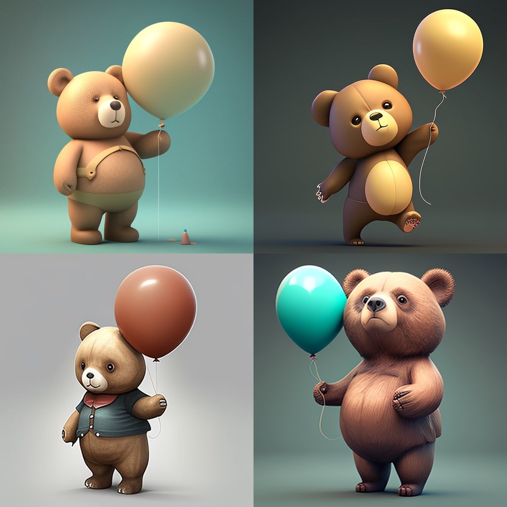 acethridge13's tweet photo. I made this 3D art for @hellobot_NFT as my contribution to the growth and development of the project 
#hellobot_fanart 
The bear represents the sneak peek on discord and the ballon💐❤️ https://t.co/nX1i9jx8NR