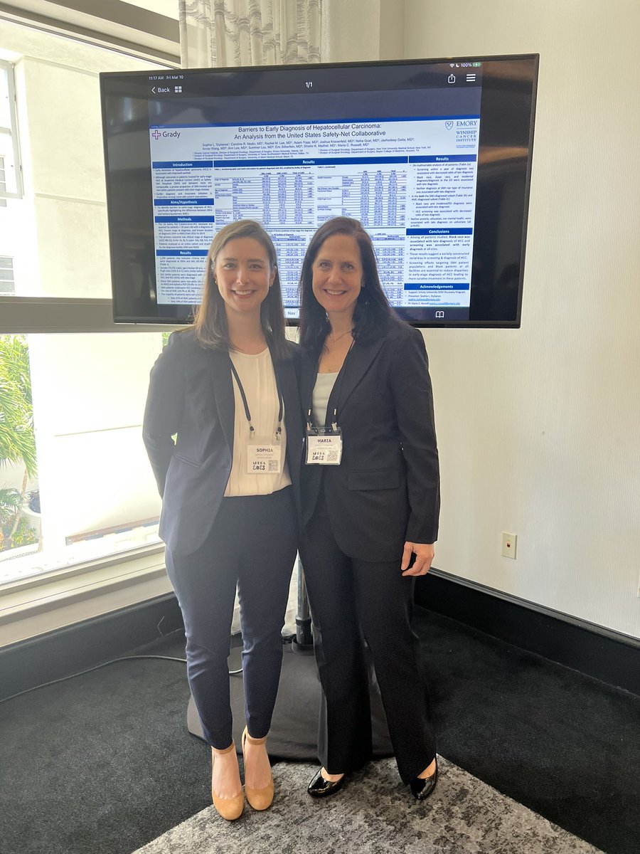 Callie Goel, MD, MSc (@calliemedin) on Twitter photo Mentorship is everything! So proud of <a href="/styls13/">Sophia Stylianos</a> for her poster at <a href="/AHPBA/">AHPBA</a> discussing barriers to early diagnosis of HCC. Cannot wait to see where you match this week!!! <a href="/emorygradydoc/">Maria Russell</a> <a href="/EmorySurgery/">Emory Surgery</a> #AHPBA2023 Mentorship is everything! So proud of <a href="/styls13/">Sophia Stylianos</a> for her poster at <a href="/AHPBA/">AHPBA</a> discussing barriers to early diagnosis of HCC. Cannot wait to see where you match this week!!! <a href="/emorygradydoc/">Maria Russell</a> <a href="/EmorySurgery/">Emory Surgery</a> #AHPBA2023