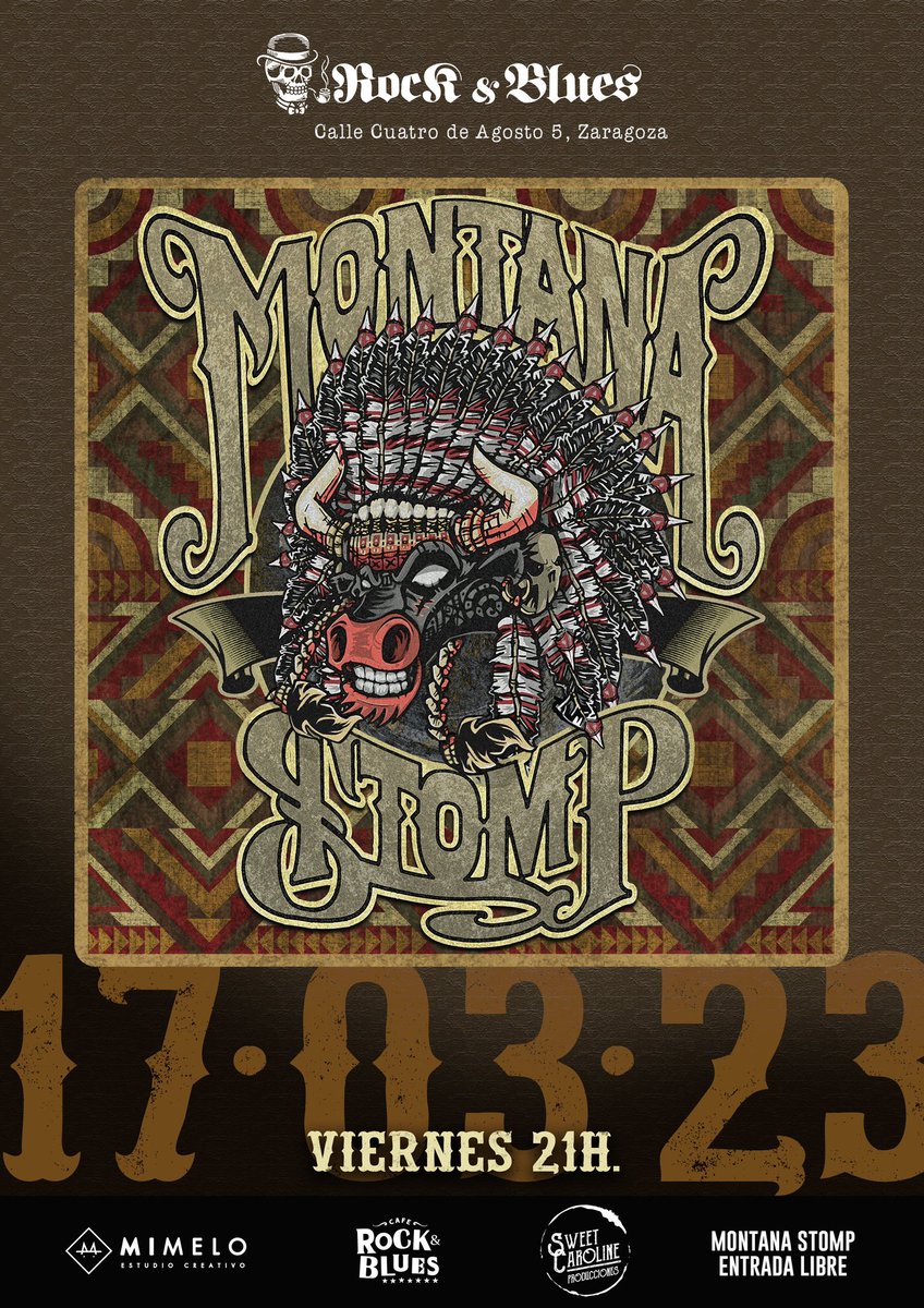 MontanaStomp's tweet photo. El próximo Viernes 17 nos vemos en el Rock&amp; Blues de Zaragoza!!
#zaragoza #rockandblueszaragoza #montanastomp #southernrock #rocknroll #letitstomp #rock #bluesrock 🤘🏼🌵🤘🏼 https://t.co/Ss9bhxTXT6