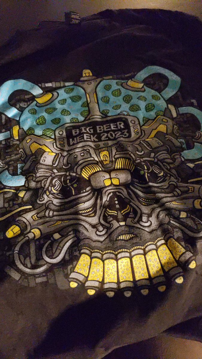 ZZguy's tweet photo. We did it, all 8 days. The 4 and 8 day shirts were already a W but I am also deciding to shell out more money for the sweet hockey jersey.
Well done this week @LupulinBrewing #BigBeerWeek https://t.co/zVvndiFfFG