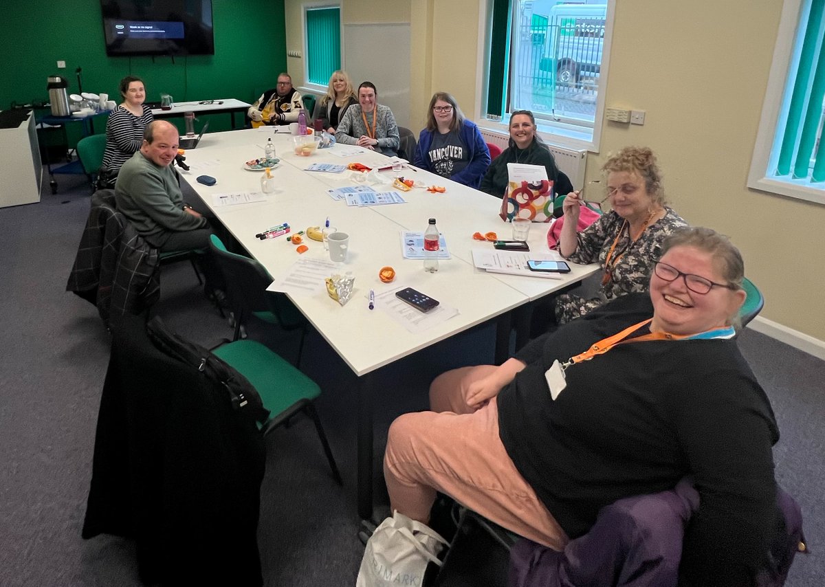 WeAreHumanTooUK's tweet photo. Great planning meeting with the We Are Human Too team organising our #BuildCommunityCapacityNow event which is happening on 22nd March 🙌 A great example of self-advocates & allies working together to support #BeyondUrgent change #Teamwork #NoMoreReports #SupportingOurCommunity https://t.co/1b9OcynDAl