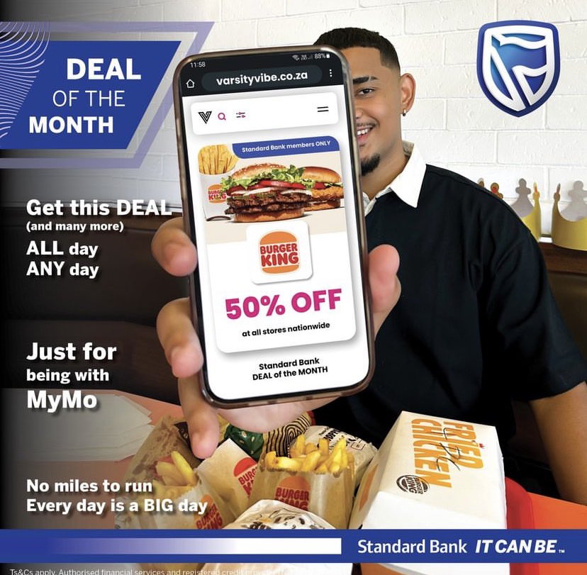 TebatjoCindy's tweet image. Are you sick of the absurdly high bank fees? Checkout @StandardBankZA's mymo account ! Bank fees of R5.95 per month for limitless swipes. More for you varsity students because you get to upgrade from @VarsityVibeSA's freemium to premium version. #10pm
