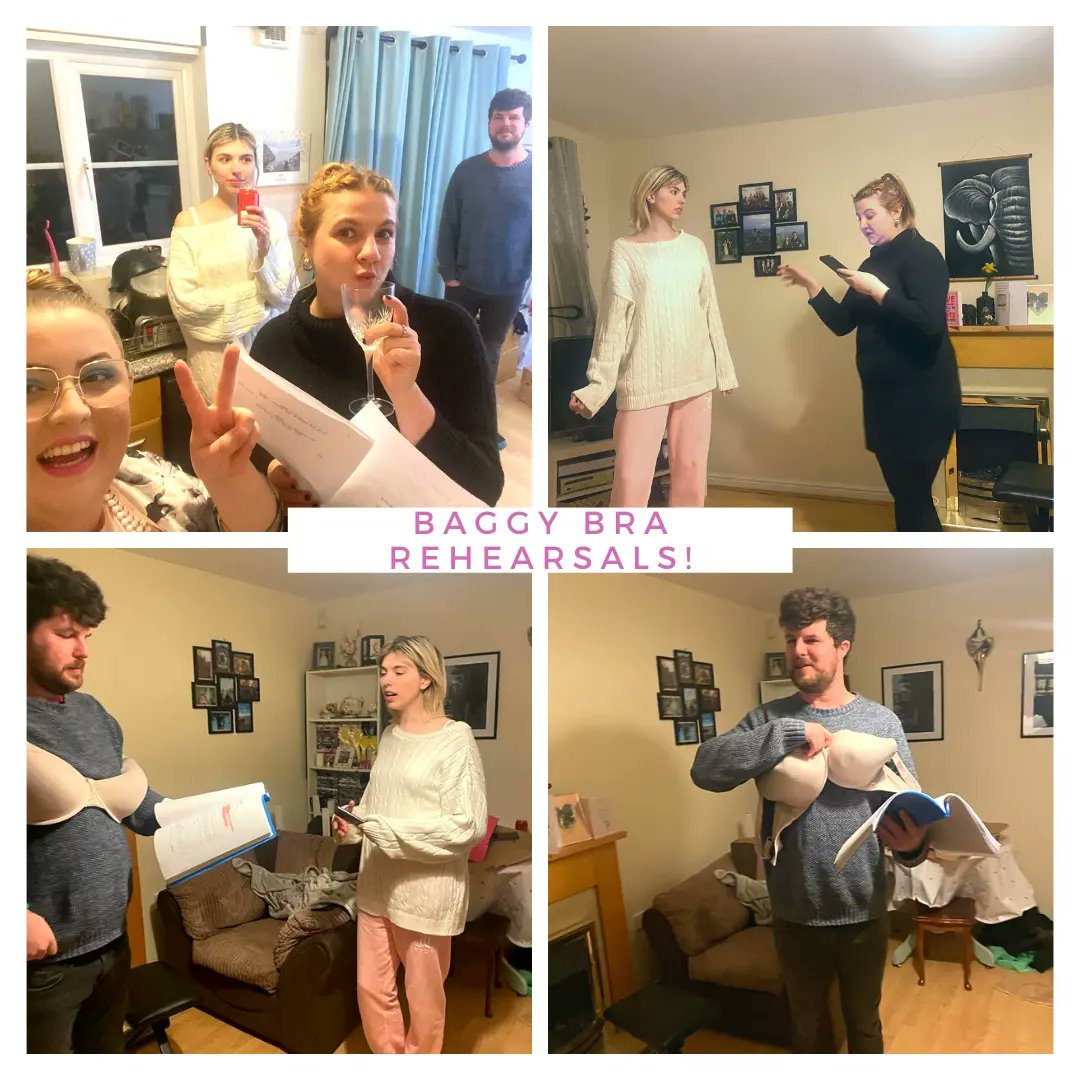 Team Baggy Bra rehearsing! Book your tickets now for a fun night of female-led comedy: linktr.ee/baggybra?fbcli…

#newwriting #theatre