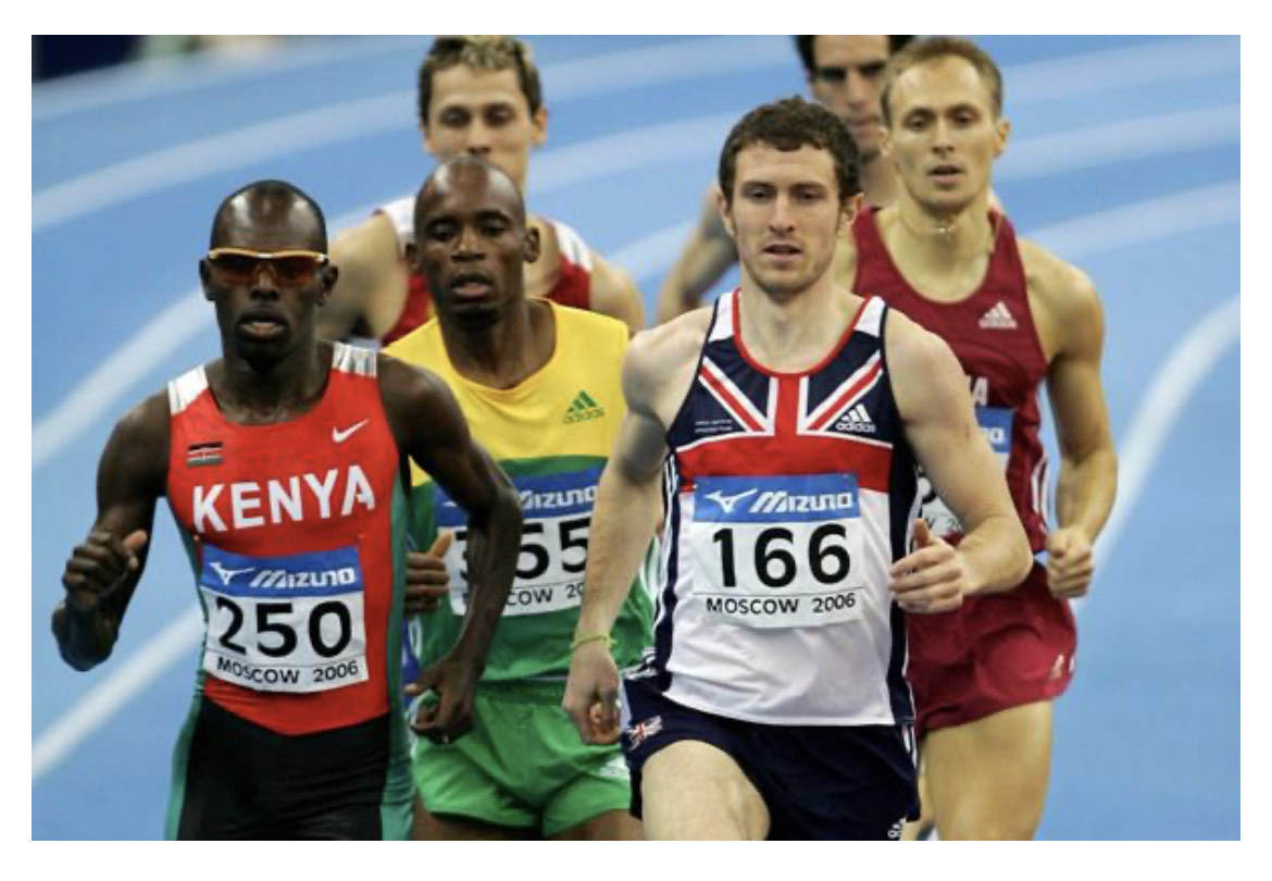 See that guy there, with 166 on his vest? The one with the Action Man haircut? That’s me. That’s 24 year old Jimmy Watkins. Biceps ready for business, trapezius muscles mimicking the Rhondda valley mountains, and eyes precise and determined like jets popping up on a radar.