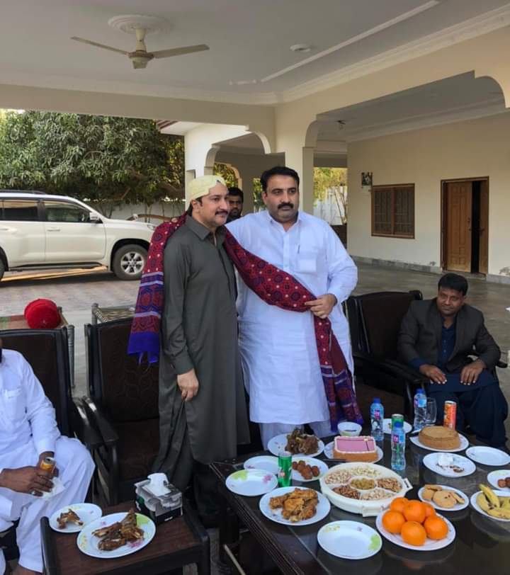 Honourable Minister Works & Services Sindh Syed Zia Abbas Shah With Abdul Qudoos Chachar at Chachar Farm House Tando Allahyar..