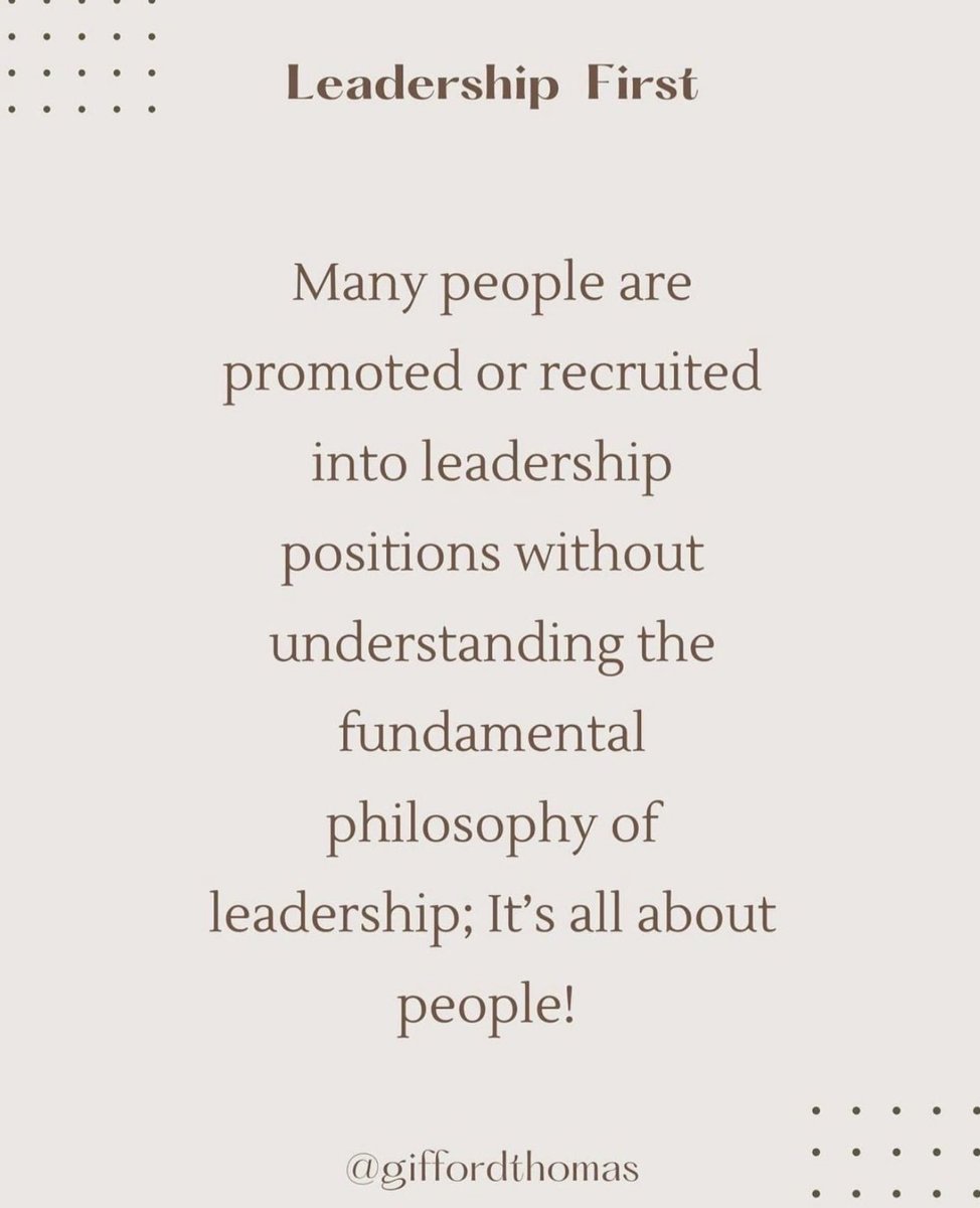 drrachelalex's tweet photo. Leadership is about people. https://t.co/el27LG3xlZ