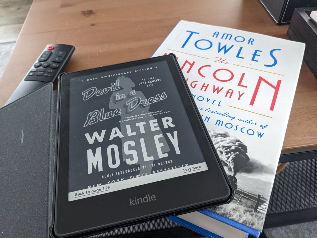 Is is wrong to read more than one book at the same time?  Currently reading @amortowles and @waltermosley.  I'm also listening to @jareddiamond 's Guns, Germs and Steel.  Too much?  I say no, not enough time for more. :-) #readingcommunity #WritingCommunity