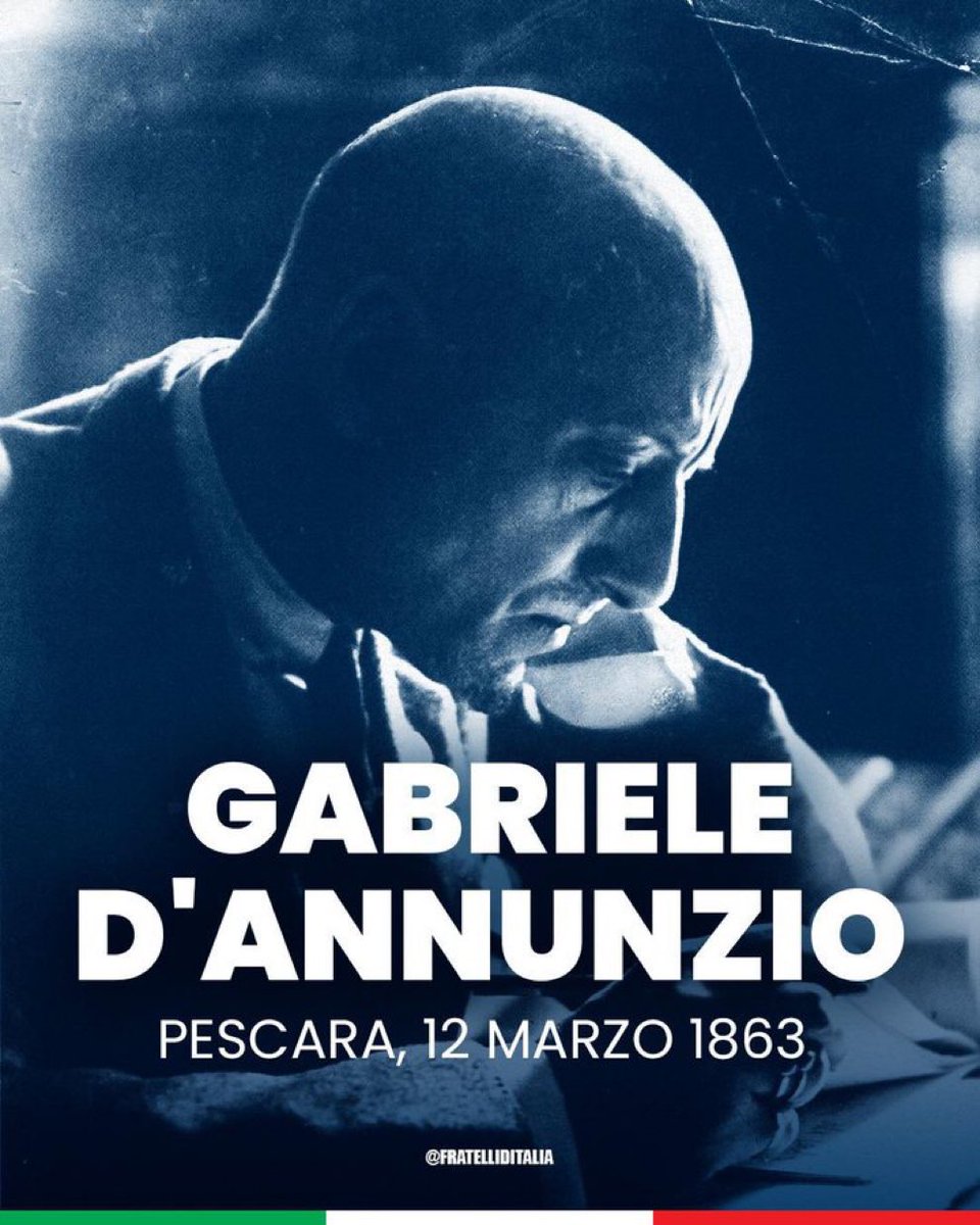 160anni dalla nascita di #GabrieleDAnnunzio. 🇮🇹 #amailtuosognosepurtitormenta
