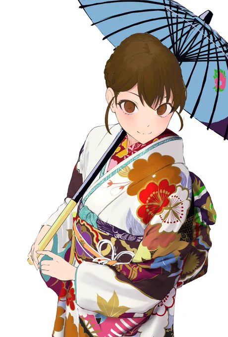 続き振袖の影を描き進めました_φ(・_・描けたと思ってたけど所々描き残ししてる…次回描きます 