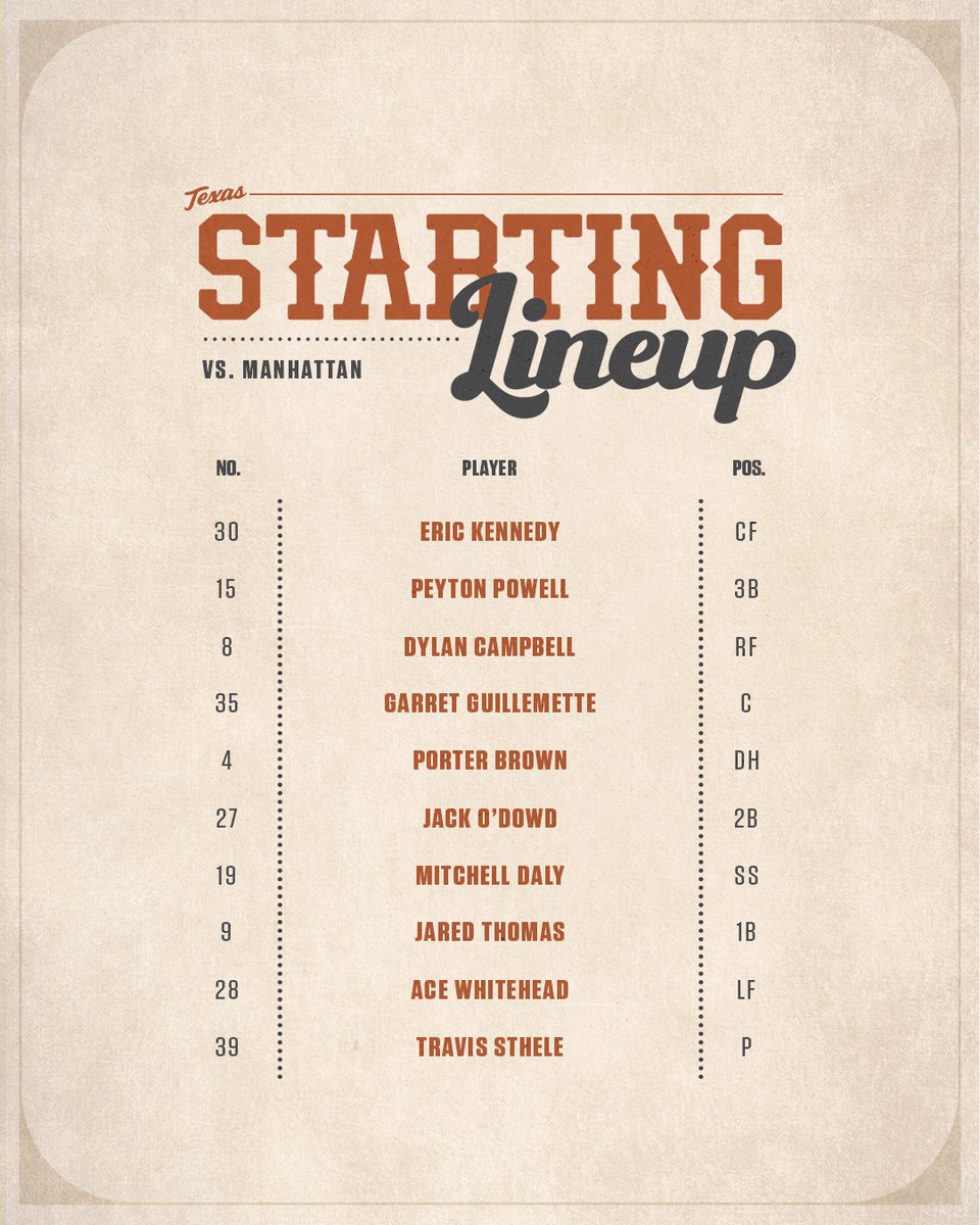 Today's lineup! 🤘

linktr.ee/TexasBSB

#HookEm