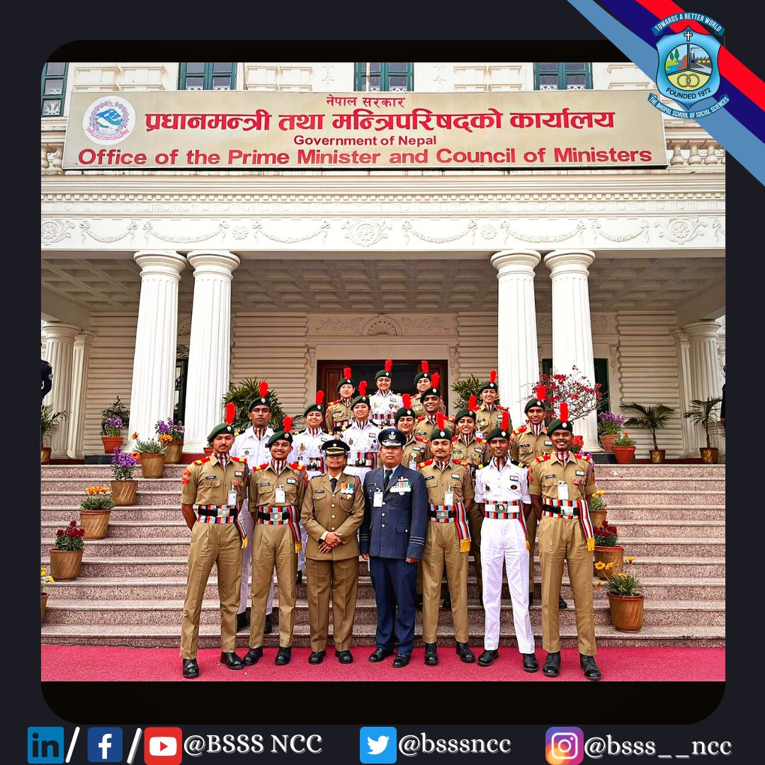 bsssncc's tweet photo. Glimpses of YEP 2023 
Delegation: Nepal
SUO Aarushi Rai - 
A cadet who never miss a chance to make her coy proud of her, with all the hardwork and dedication she has put on and off the field it resulted in such a glory and fame which is now engraved behind her name.
@AarushiRai25 https://t.co/QcCRzdpHKD