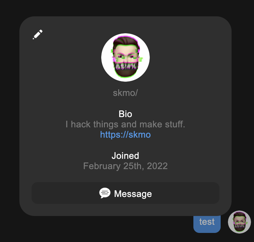 hnschat's tweet photo. You can now set a small bio! https://t.co/jaJcVwc2uq