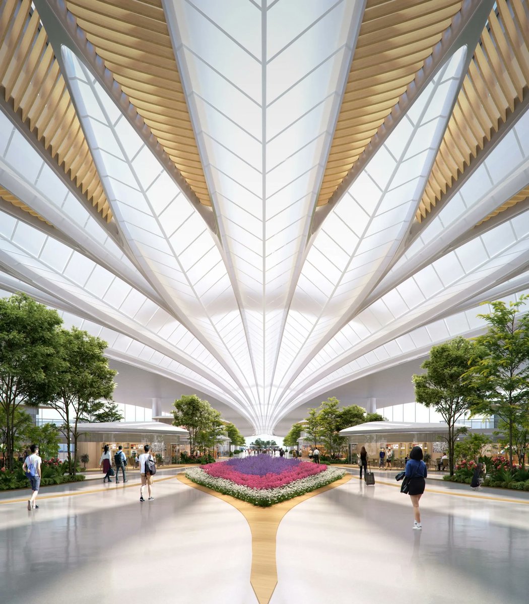 TheB1M's tweet image. This feather-inspired airport is set to be constructed in China - bit.ly/3jxuZGF #construction #architecture #infrastructure