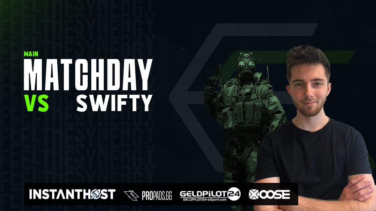 Eternal_Synergy's tweet photo. 🟢MATCHDAY🔥

Weiter geht es in der #ESLMeisterschaft. 
Unser Main Team trifft heute um 18:00 Uhr auf Team Swifty. 

Übertragen wird das ganze von @AlessandroOrth 👇
https://t.co/wN6xEaB0OE

#feelthesynergy https://t.co/n2UgPL0njC