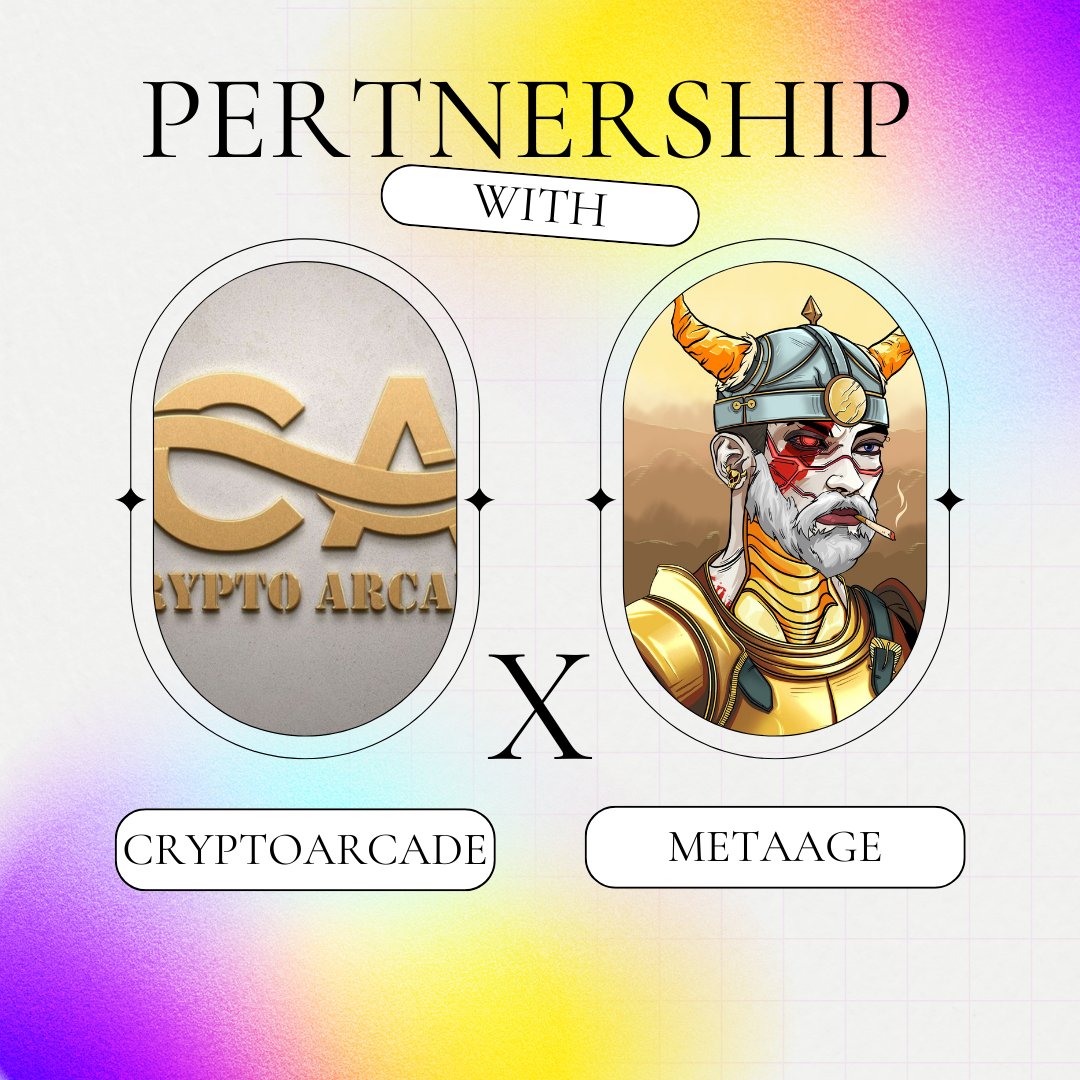 Crypto Arcade X Meta Age FREE MINT ⚡️
17X WL

🎁 To win 🎁
1️⃣ Follow @CryptoArcade0 &amp; @metaagee
2️⃣ Like &amp; Retweet  pinned post and this Giveway post
3️⃣ Tag 3 friends
4️⃣ Join their Discord: discord.gg/metaage
5️⃣ Say " Hi from Crypto Arcade " in their general chat channel

24h