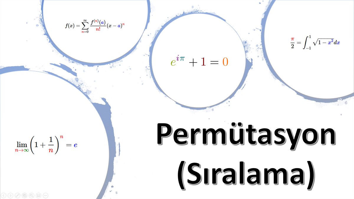 VolkanK14488023's tweet image. Yeni video yayında.
İyi seyirler...😉

What is permutation and how it works ? (Lecturing)

 #math #matematik #permutation #permütasyon #lecturing #konuanlatımı

youtu.be/Mv1yNin9pa4