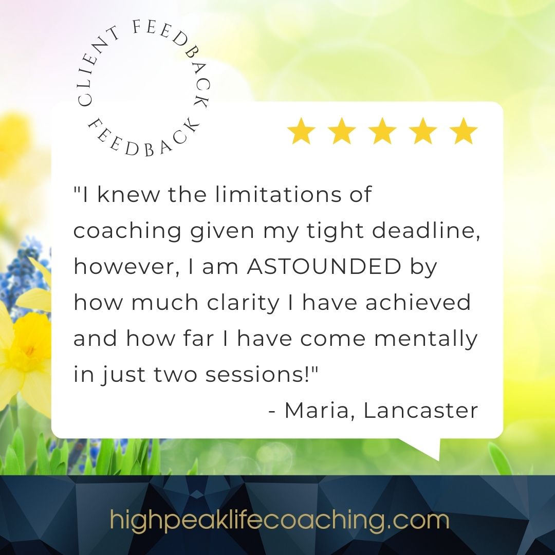 HighPeakCoach's tweet photo. It's always such a pleasure to receive positive feedback for the work I do that I care deeply about. 🙏💞 https://t.co/QH7cpaSAv3 online and in person at #riversidewellbing #whaleybridge https://t.co/But0ugq1LT