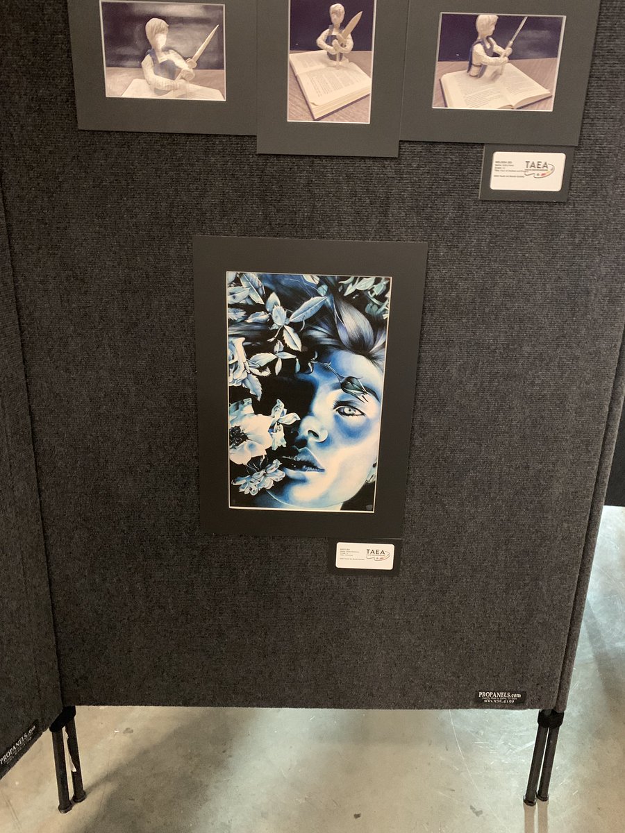 Celebrating Maria in Austin today &amp; her beautiful artwork on display at the Bullock Texas History Museum @mrhsmavericks @katyisdfinearts @mrhsart <a href="/TXarted/">TAEA</a> @TexasYAM #txYAM23