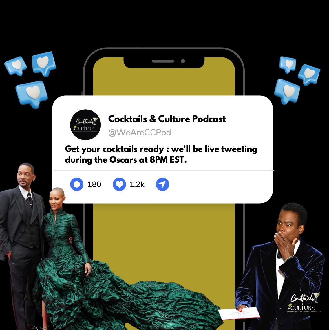 WeAreCCPod's tweet photo. The biggest night in Hollywood is finally here the #Oscars  We’ll be covering red carpet looks and of course live tweeting through the show! Be sure to follow us on Twitter to see all things fashion and pop culture ✨ Comment below who you’re excited to see tonight⬇️ https://t.co/ynej9Yiavd