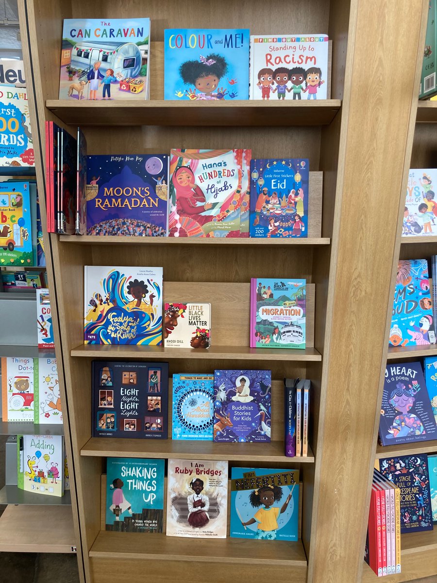 Beautiful book display @SaltsMill bookshop. Ideal for RE teachers @NATREupdate. I now own the Gita for kids and Moon’s Ramadan which is just lovely @NatashaKhanKazi