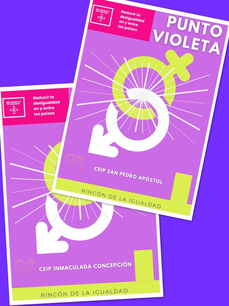 MarMorilloM's tweet photo. Seguimos avanzando con nuestro proyecto .Rincón de Igualdad + Punto Violeta +Diseño vinilos y pulsera:
 " Somos el grito de las que ya no están"
#ODS10
#8M 
#innovaex23
#Caminantenohayplanbniplanetac
@CPRCastuera https://t.co/ydvA0fdmrZ