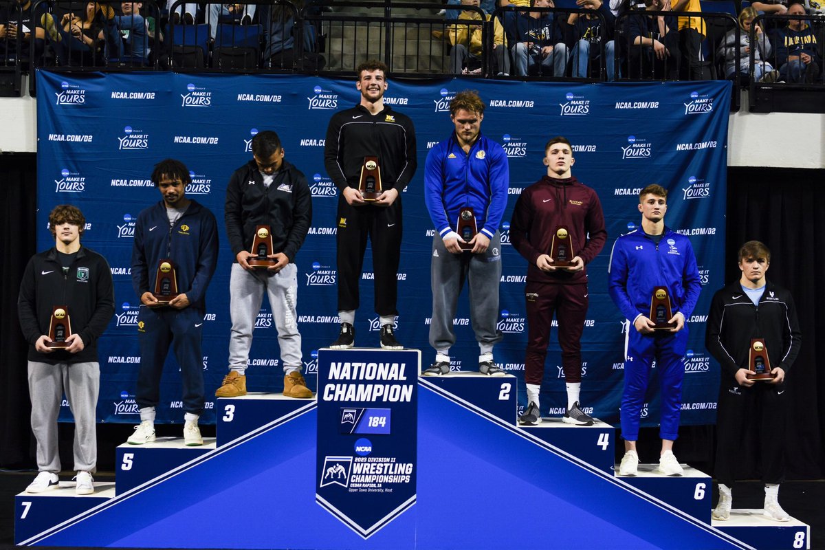 WLU_Wrestling's tweet photo. Our All-Americans on the podium 🏆

#ClimbTheHill https://t.co/Nsfmw70eb7