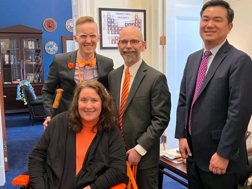 DanJenDig's tweet photo. Thanks Edward Kim, legislative aide for @RepMoolenaar, for meeting with us this past week to discuss airline accessibility legislation and MS research funding in Washington, D.C. We appreciated you giving us so much time & asking such great questions! #MSPPC23 #msactivist https://t.co/aGCeduXThN