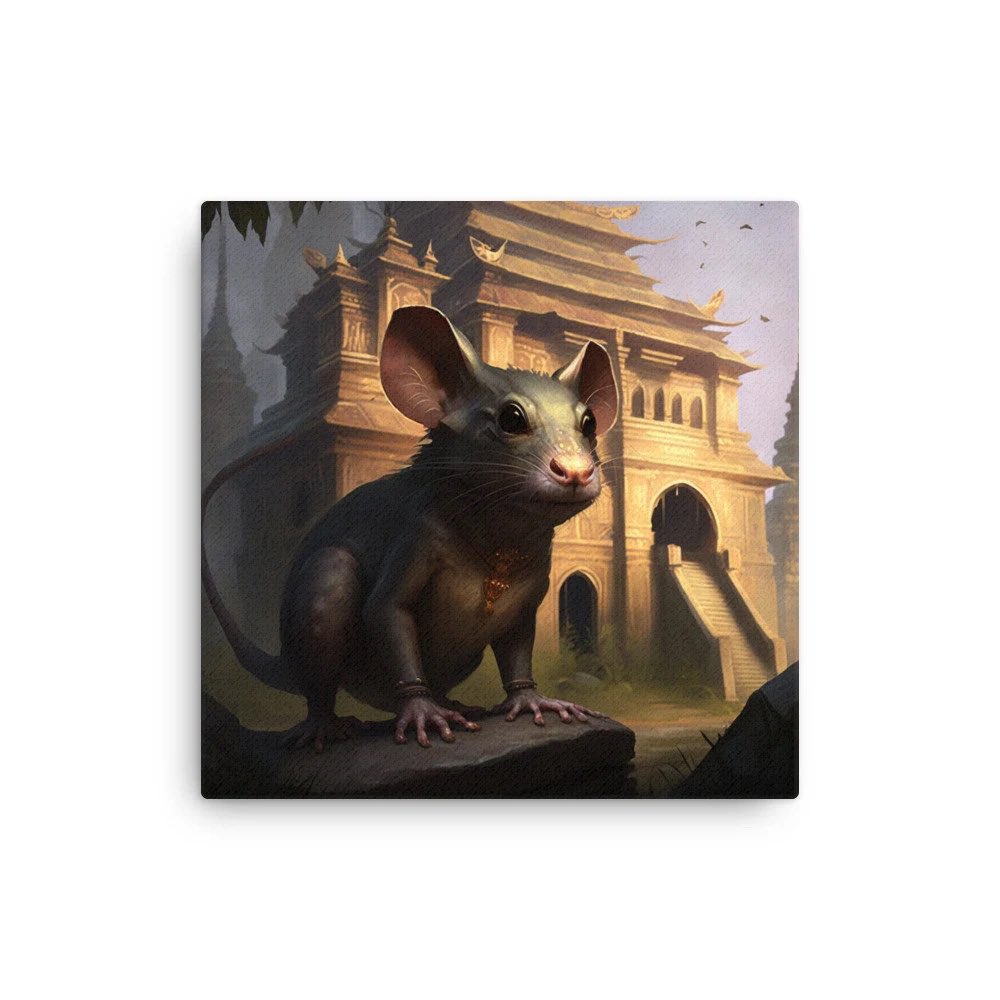 IBMClothing's tweet photo. A giant mystical rat guarding an ancient temple thin canvas! Order it and hang it straight away with built-in wall mounts and rubber pads on the back ready to protect against damage.

Shop: https://t.co/130eSw9qDs https://t.co/UeYalVZxlE