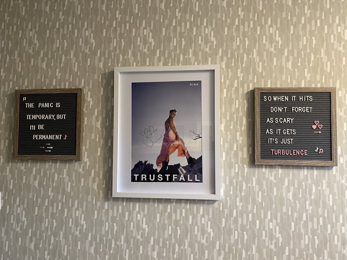 Jasonjfj42's tweet photo. @Pink my wife was recently diagnosed with bowel cancer. In the midst of the shock and nightmare I struggled to find the right words to support her and my daughter, and then you gave the world the perfect lyrics of Turbulence. We now have this mantra to guide us out the darkness. https://t.co/5f70DbXyLb