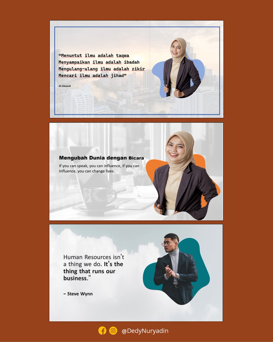 DedyNuryadin's tweet image. Saat Anda Berhenti belajar berarti saat itu pulalah Anda berhenti mengajar by Guru ferdinalafendry

Alhamdulillah luarbiasa hasil belajar desain slide karya-karya dari peserta Powerful Slide Design Horison Samarinda menarik dan keren. Geser yuk!
#SlideDesigner #SlidePresentasi